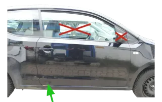 VW Up Citygo Seat Mii Tür vorne rechts Beifahrertür 2/3-Türer schwarz ohneAnbaut - Bild 1