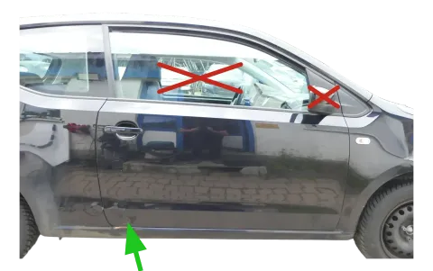 VW Up Citygo Seat Mii Tür vorne rechts Beifahrertür 2/3-Türer schwarz ohneAnbaut