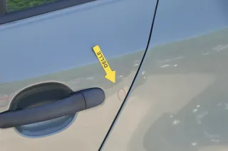 Golf 5 V 1K Tür Türrahmen hinten links 4/5-Türer grau grün LA6Q  -ohneAnbautei - Bild 2