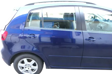 VW Golf Plus 5M 6 521 Türblatt Tür hinten rechts blau LD5Q + Rahmen Türblatt