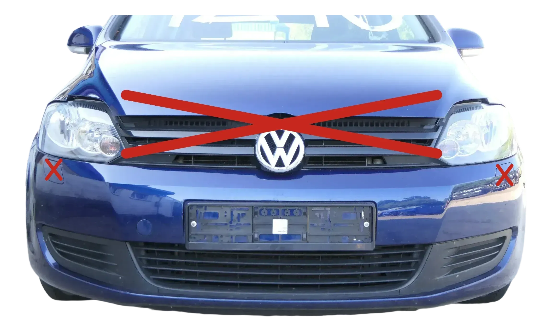 Golf 6 5M Plus Stoßstange vorne Frontstoßstange Stoßfänger blau LD5Q SWR - Bild 1
