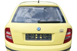 Skoda Fabia 6Y6 Schrägheck Heckklappe Kofferraumklappe hinten gelb LF1R Scheibe - Bild 1