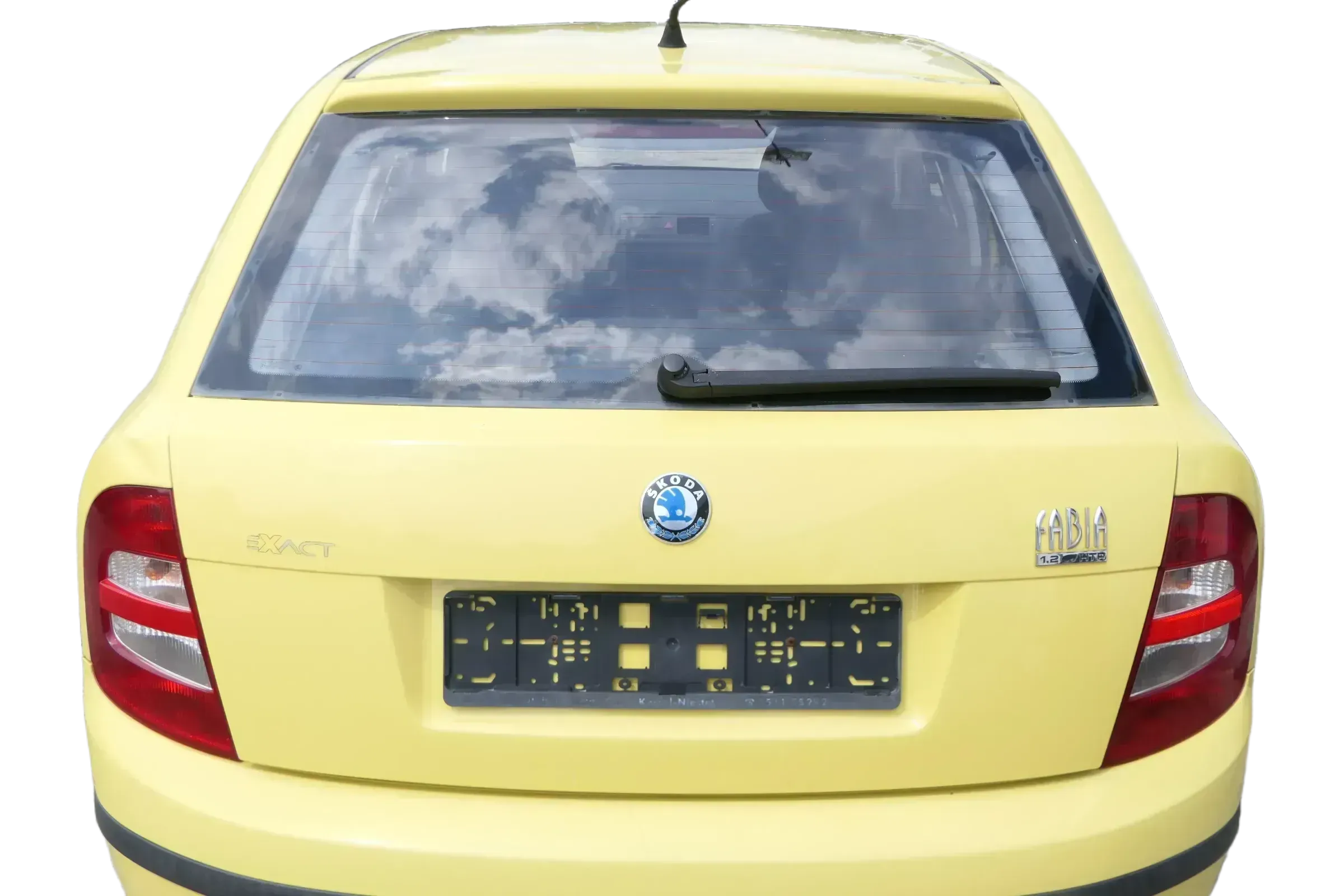 Skoda Fabia 6Y6 Schrägheck Heckklappe Kofferraumklappe hinten gelb LF1R Scheibe - Bild 1