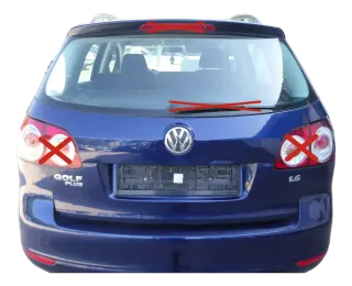 VW Golf Plus 5M 521 Heckklappe hinten Kofferraumklappe + Scheibe blau LD5Q DELLE - Bild 1