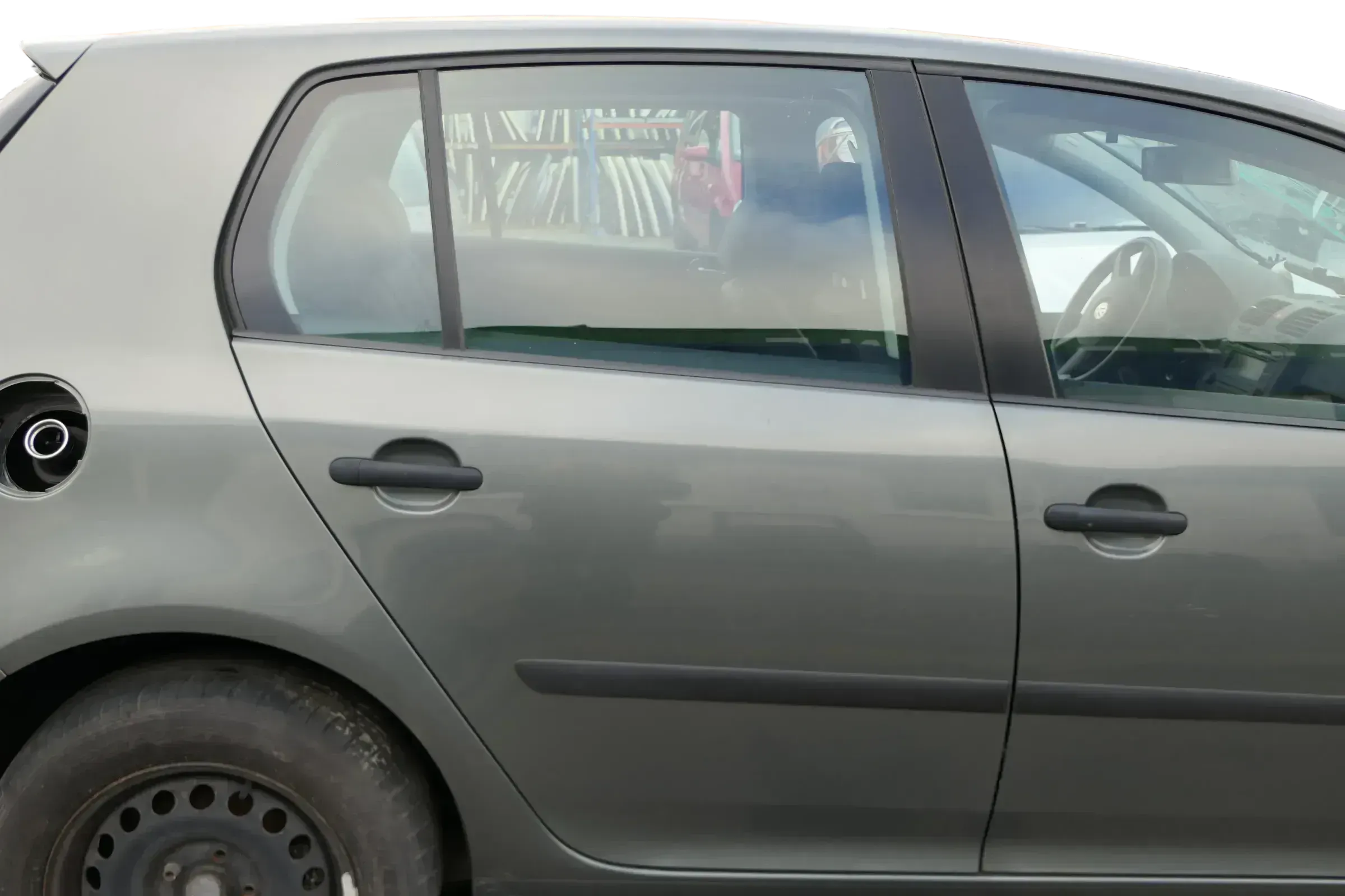 VW Golf 5 V 1K Tür Türrahmen hinten rechts 4/5-Türer grau LA6Q saga- mit Scheibe - Bild 1
