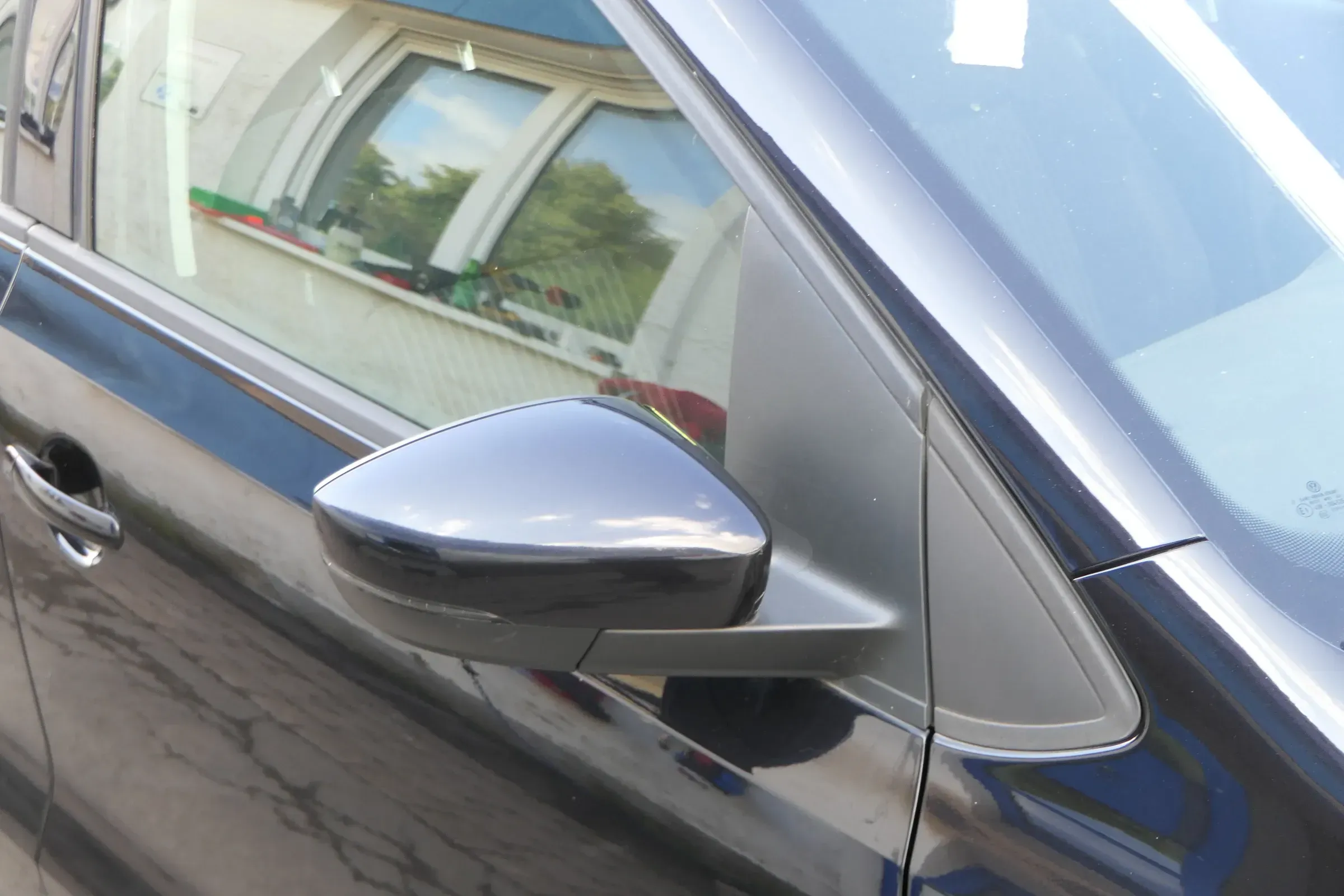 VW Polo 6R 6C elektrischer Spiegel Außenspiegel rechts außen schwarz LC9X +Glas - Bild 1