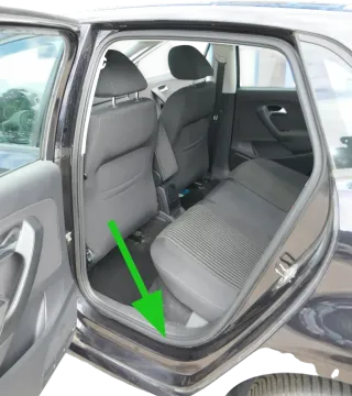 VW Polo 6R 6C Türdichtung Dichtung Tür hinten links 4/5-Türer Gummi - Bild 3