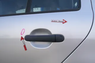 Skoda Fabia 6Y Limousine Schrägheck Tür hinten links grau silber LF7T - Bild 8