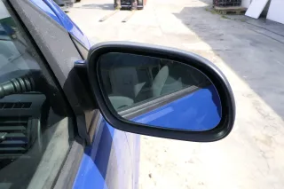 VW Fox 5Z manueller Spiegel Außenspiegel + Glas rechts blau LL5M mechanisch - Bild 3