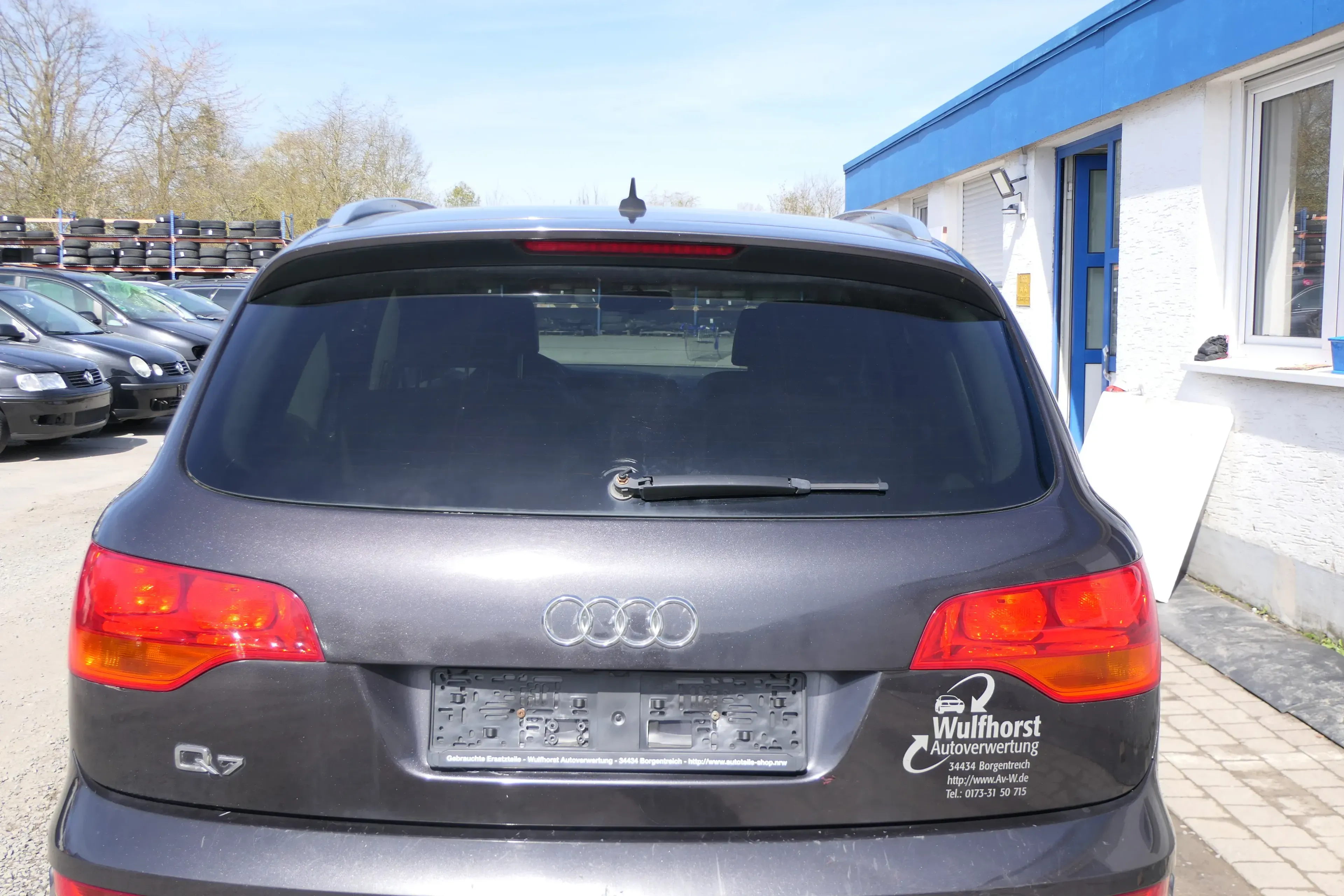 Audi Q7 4L Heckklappe hinten Kofferraumklappe mit Scheibe lavagrau grau LZ7L - Bild 1
