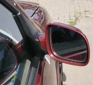 VW Golf 4 Bora manueller Spiegel rechts Außenspiegel rot braun LC3K Glas - Bild 1