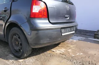 VW Polo 9N 9N3 Stoßstange Heckstoßstange hinten grau LC7V - Bild 4