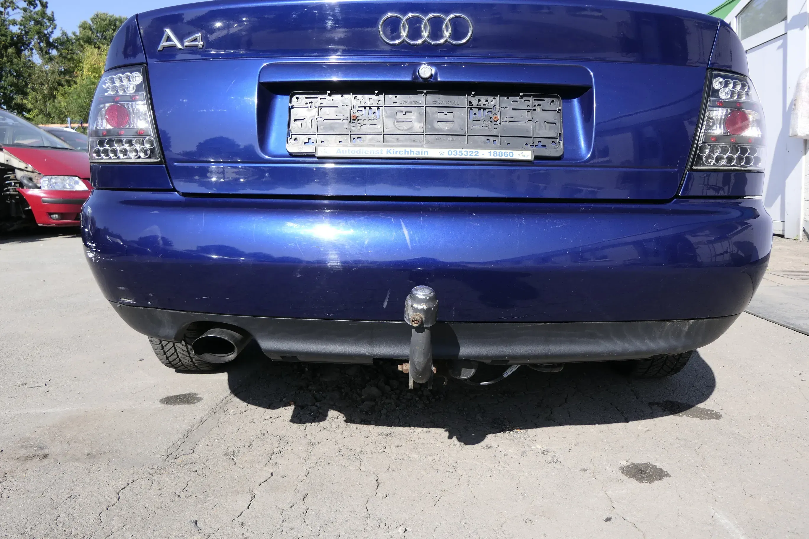 Audi A4 B5 Limousine Stoßstange hinten Heckstoßstange blau LZ5K biscaBj99 - Bild 1