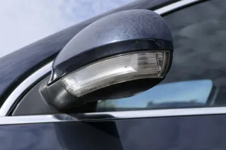 VW Passat 3C elektrischer Spiegel Außenspiegel links Glas Blinke blau grau LC5F - Bild 3