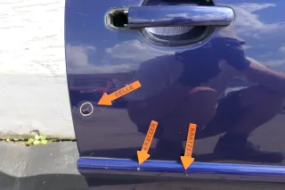VW Golf 4 Tür vorne rechts Beifahrertür 2/3-Türer blau LB5N indigoblau 79,99 - Bild 3