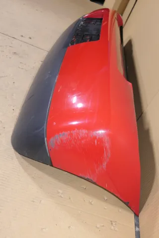 VW Lupo Stoßstange hinten Heckstoßstange Stoßfänger rot LP3G - Bild 4