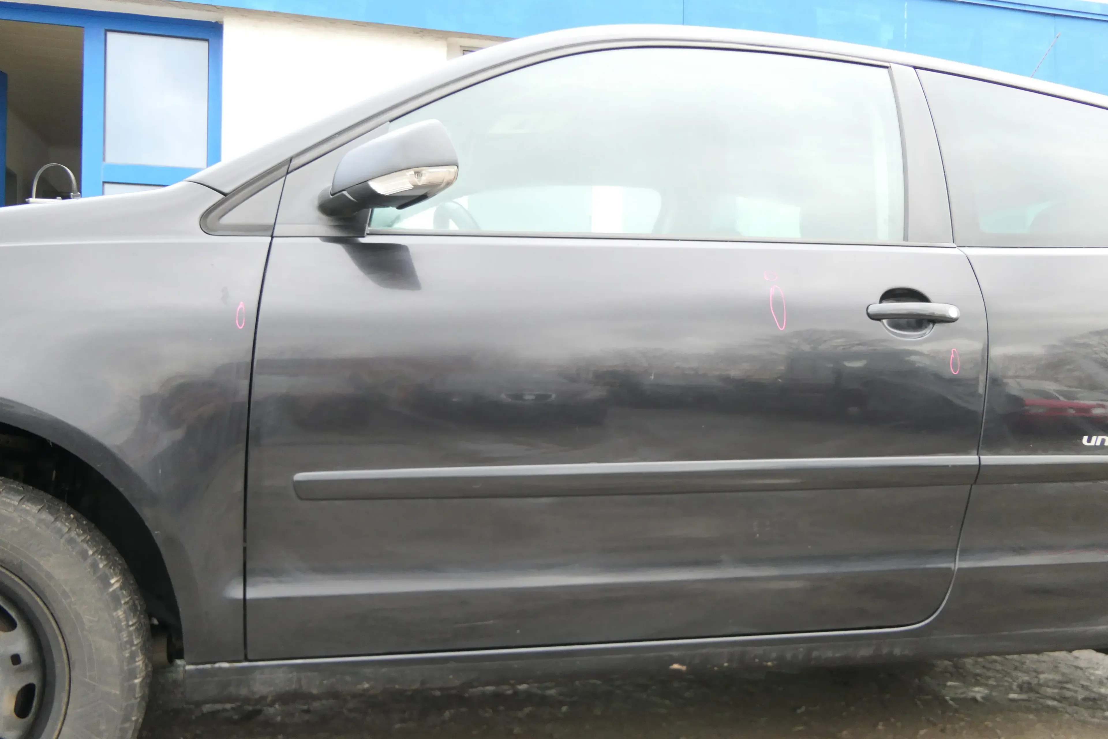VW Polo 9N 9N3 Tür vorne links Fahrertür 2/3-Türer schwarz LC9Z -ohne Anbauteile - Bild 1