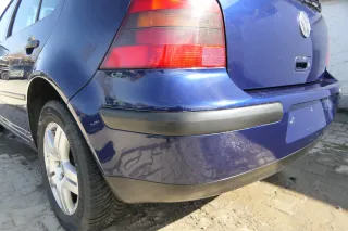 VW Golf 4 Limousine Stoßstange hinten Heckstoßstange Stoßfänger blau LB5N - Bild 4