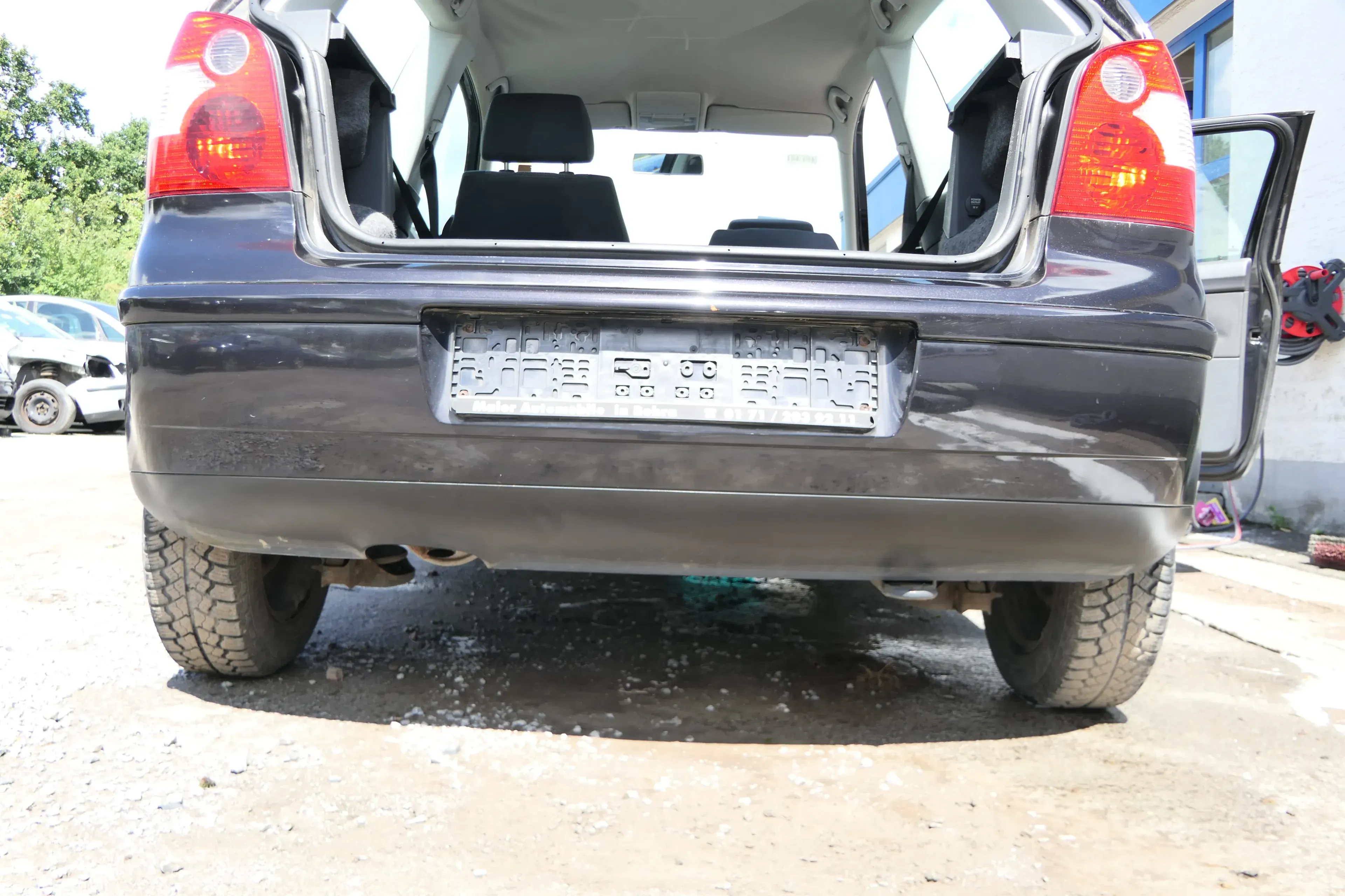 VW Polo 9N 9N3 Stoßstange Heckstoßstange hinten schwarz LC9Z - Bild 1