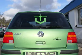 VW Golf 4 Limousine Heckklappe Kofferraumklappe Klappe hinten grün LA6P-ohneAnb - Bild 1