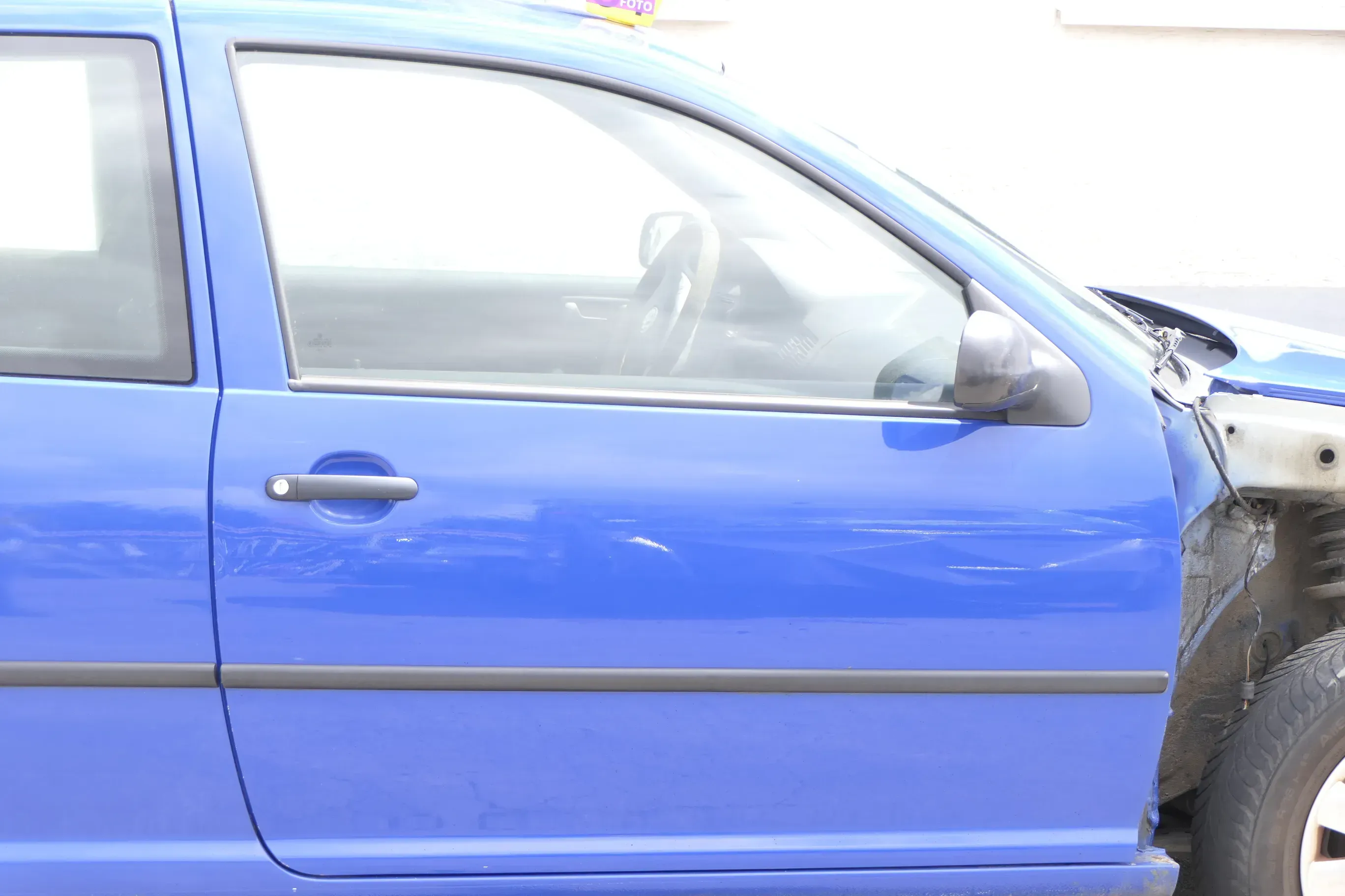 VW Golf 4 Tür vorne rechts Beifahrertür 2/3-Türer blau LW5Z - ohne Anbauteile - Bild 1