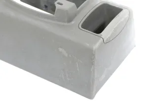Audi A2 8Z Mitteltunnel hinten Verkleidung um Handbremse Konsole - swing grau - Bild 5