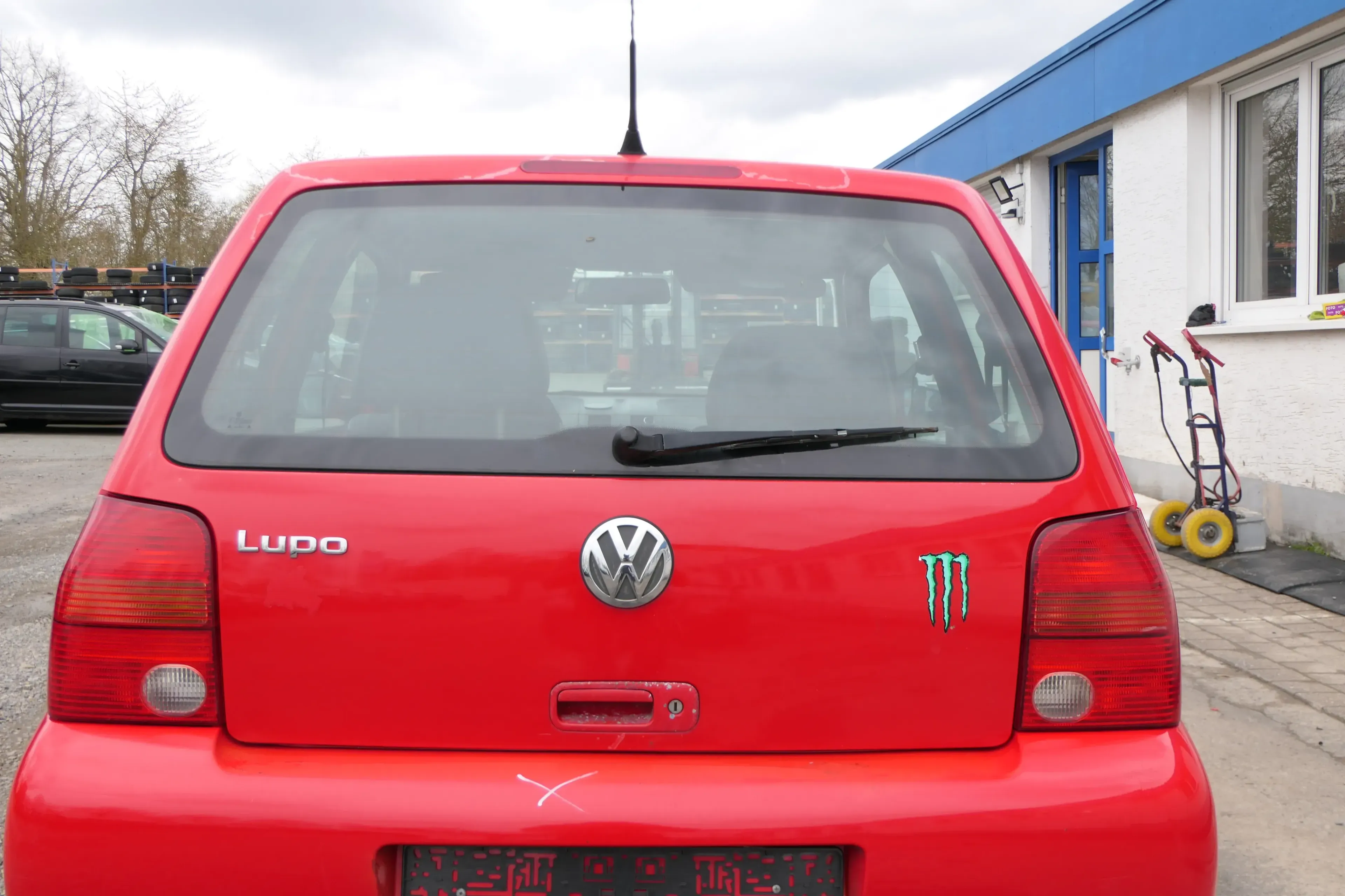 VW Lupo 6X Heckklappe Klappe Kofferraumklappe Scheibe rot LP3G - Bild 1