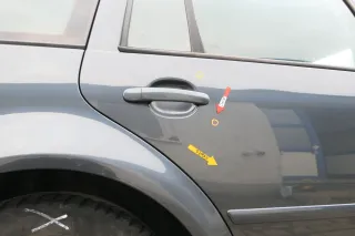VW Golf 4 Bora Tür hinten rechts nur Kombi /Variant grau LC7V ohne Anbauteile - Bild 5