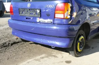 VW Polo 6N Stoßstange hinten 2-geteilte Heckstoßstange blau LD5D Stoßfänger - Bild 2