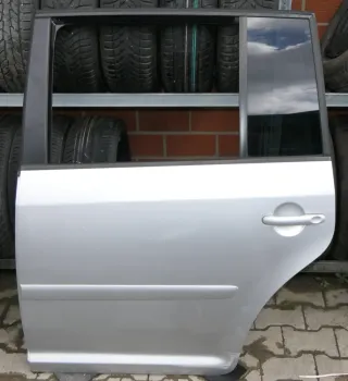 VW Touran 1T 1T3 Tür hinten links grau silber LA7W mit Scheibe - Bild 1