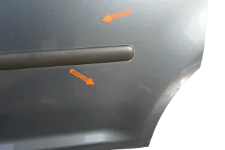 VW Caddy 3 2k Beifahrertür Tür hinten links grau LD7U Scheibe Schiebetür - Bild 7