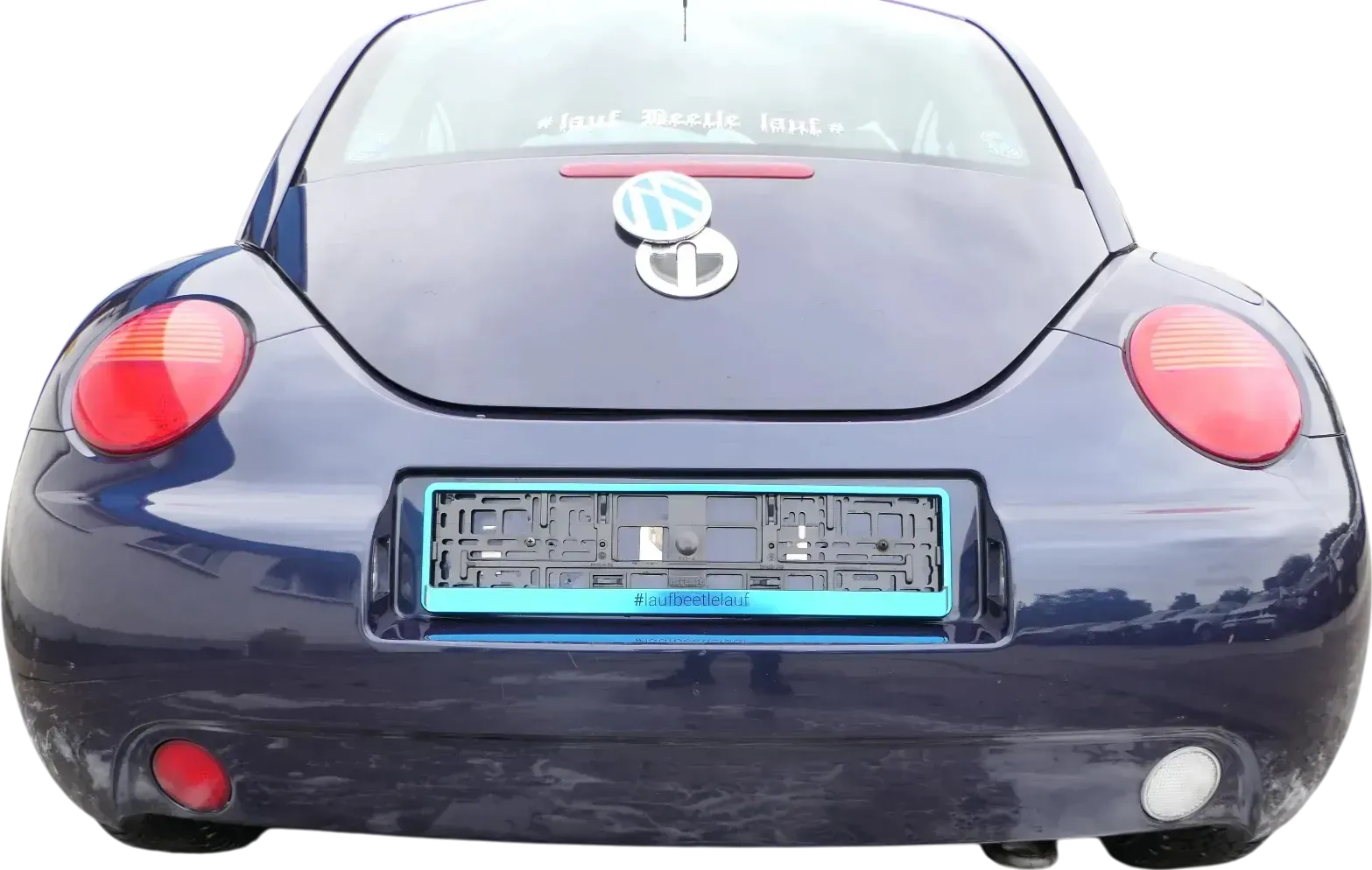 VW New Beetle 9C Stoßstange hinten Stoßfänger blau LG5T Heckstoßfänger - Bild 1