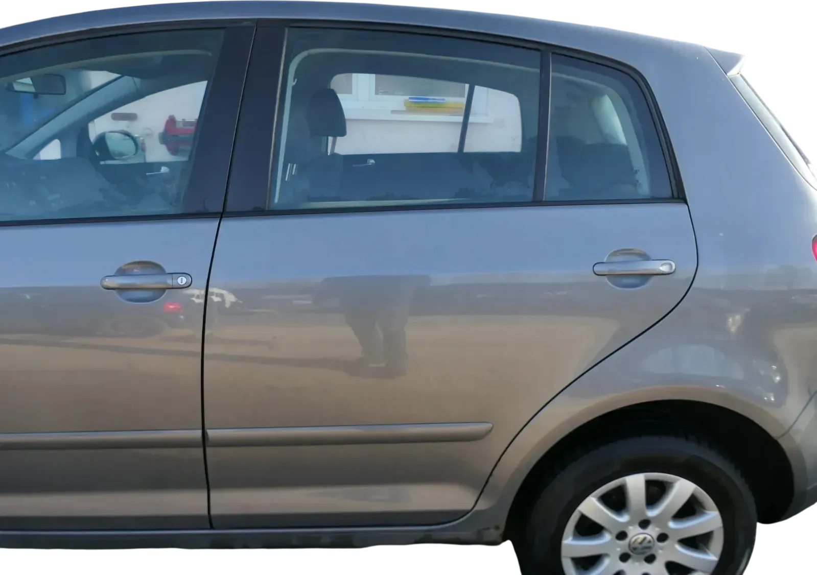 VW Golf Plus 5M Tür hinten links grau LA7T - mit Rahmen - Bild 1