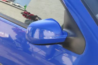 VW Golf 4 Bora manueller Spiegel vorne rechts Außenspiegel blau LW5Z - Bild 2