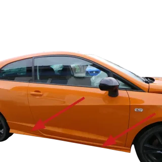 Ibiza 6J Blende Holm rechts unten Schweller Unterholmverkleidung orange LP2C - Bild 1