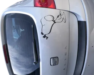 Seat Altea 5P Stoßstange hinten Heckstoßstange Stoßfänger grau silber LS7N - Bild 6