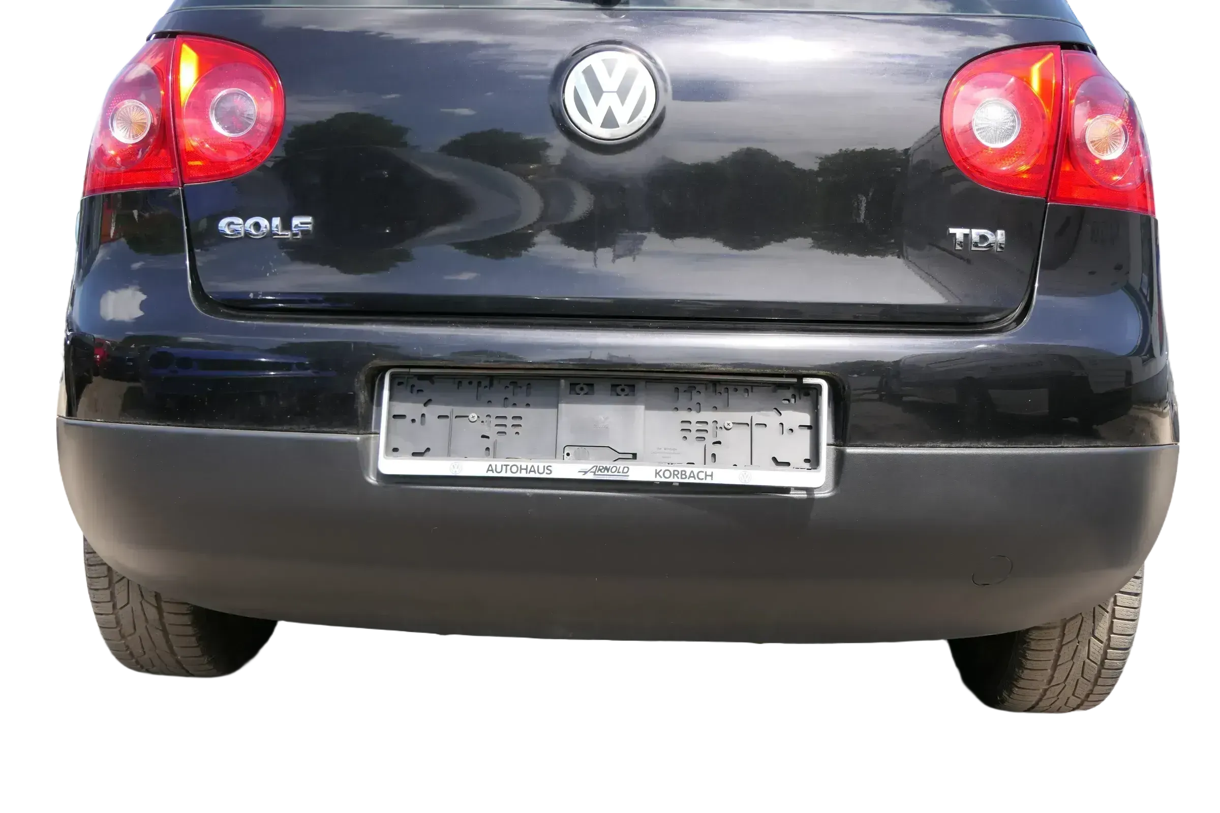 VW Golf 5 1K Limousine Stoßstange hinten Heckstoßstange schwarz LC9Z m - Bild 1