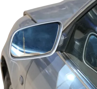 Audi A4 B5 Spiegel Außenspiegel links elektrisch Facelift Glas silber LY7W grau - Bild 1
