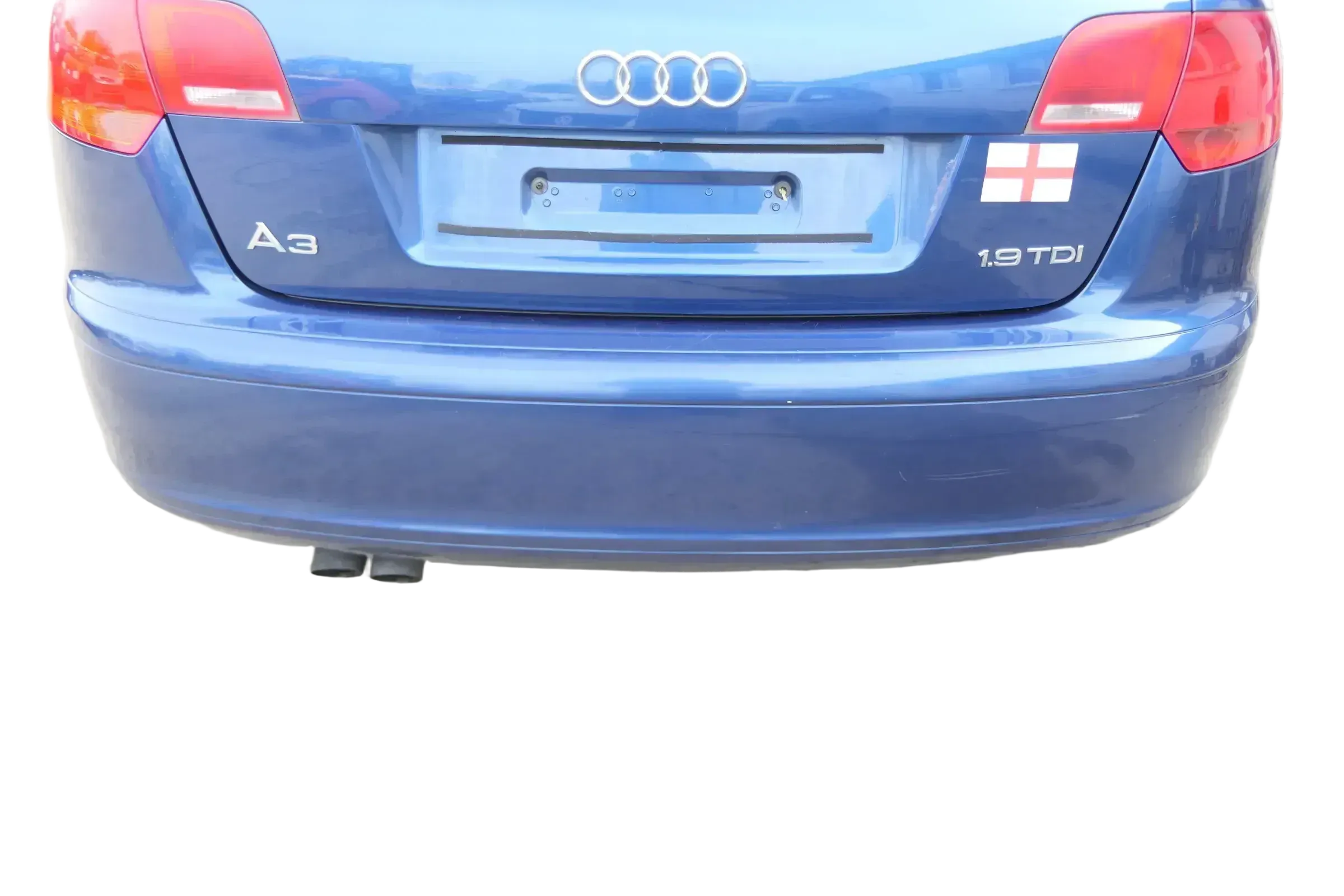 Audi A3 8P Stoßstange Stoßfänger hinten 4/5-Türer blau LZ5C - Bild 1