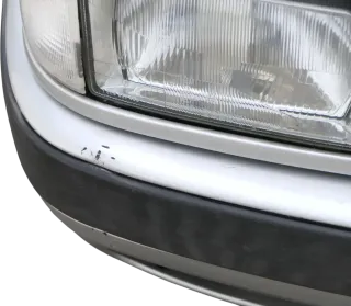 Audi 80 8C Stoßstange vorne Frontstoßstange Stoßfänger grau LY7T - Gitter - Bild 3
