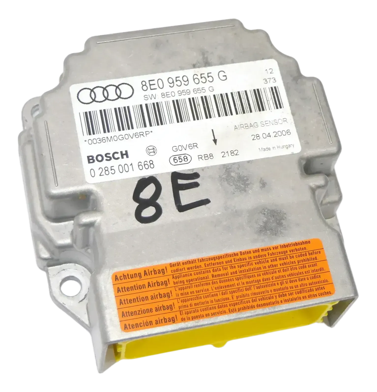 Audi A4 8E B6 Steuergerät Airbag Airbagsteuergerät 8E0959655G 8E0 959 655 G - Bild 1