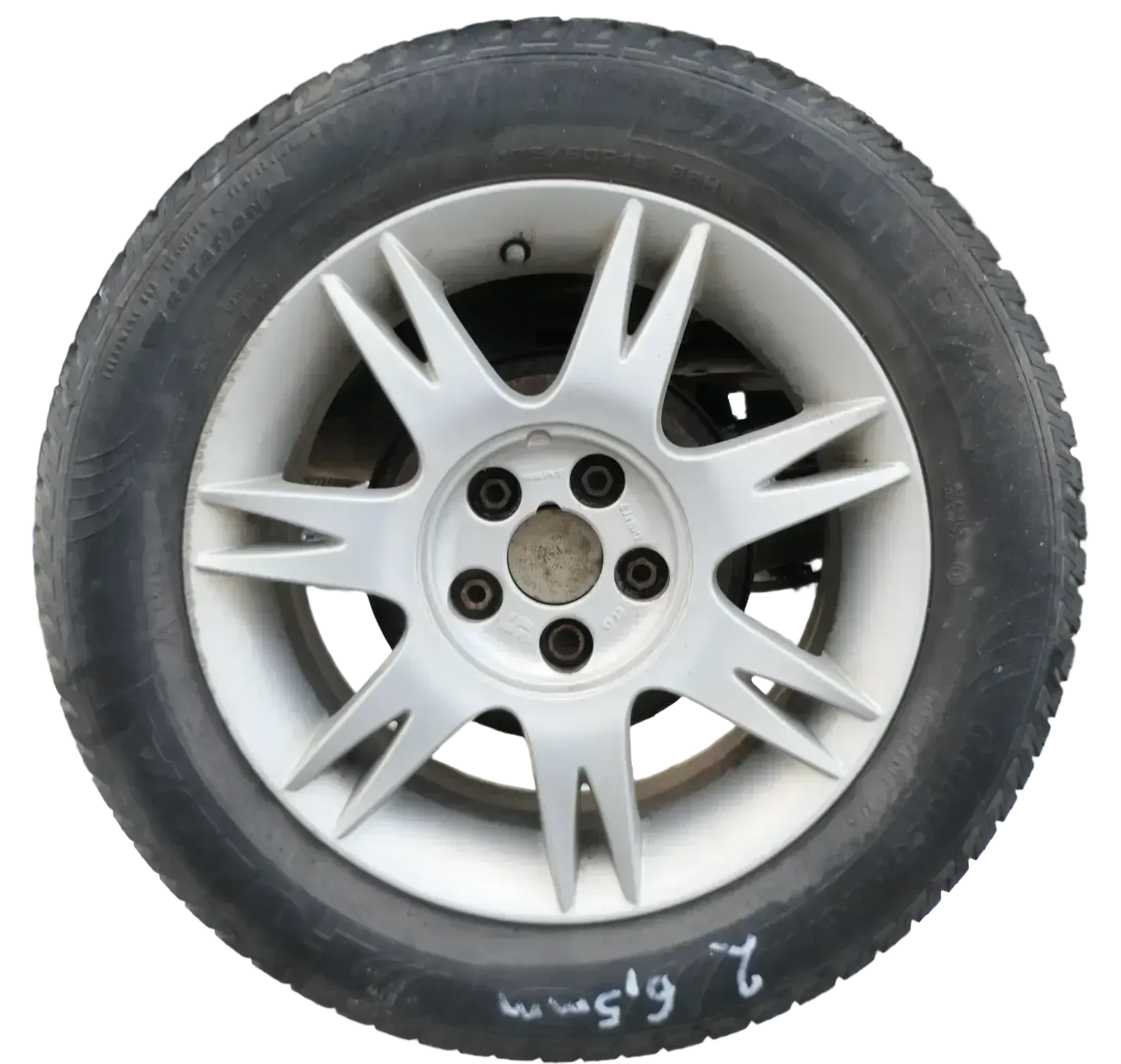 4x Polo 9N Ibiza Alufelgen Reifen 195/60 R15 -ca5-6,5mm Winterreifen 6L0601025A - Bild 1