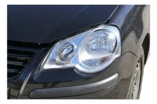 VW Polo 9N3 Stoßstange vorne Frontstoßstange Stoßfänger schwarz LC9Z Gittter - Bild 2