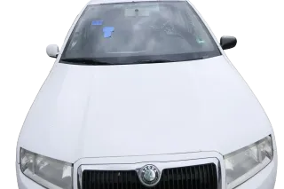 Skoda Fabia 6Y Motorhaube Klappe vorne weiß LF9E mit Grill vorn - Bild 1