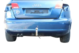 Audi A3 8P Stoßstange Stoßfänger hinten 4/5-Türer blau LZ5C AHK PDC - Bild 1