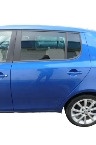 Skoda Fabia 5J Limousine Tür hinten links blau LF5W - ohne Anbauteile - Bild 3