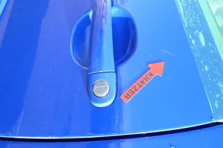 VW Lupo Seat Arosa Tür vorne links Fahrertür blau LW5Z (mechanischer FH) - Bild 6