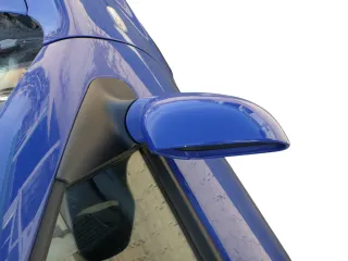 VW Golf 4 Bora manueller Spiegel vorne rechts Außenspiegel blau LA5C - Bild 5