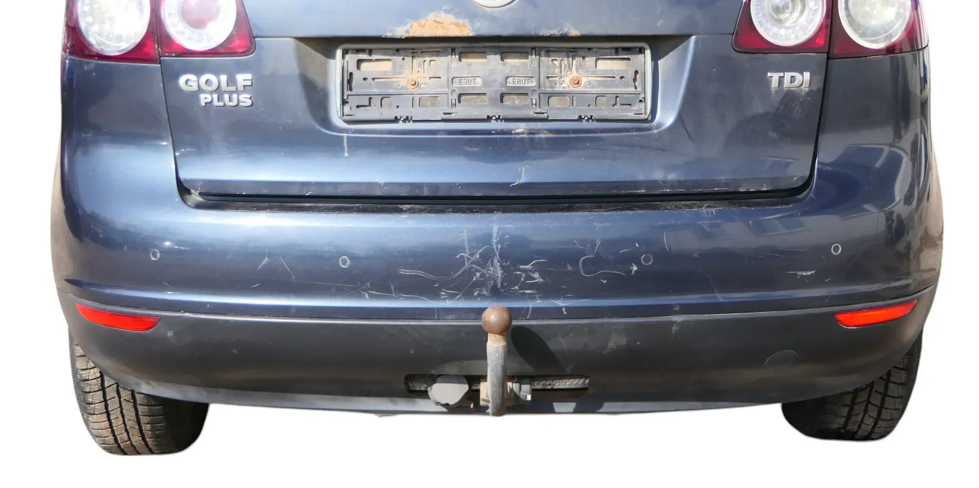 Golf 5 5M1 Plus Stoßstange hinten Heckstoßstange Stoßfänger blau LC5F PDC - Bild 1