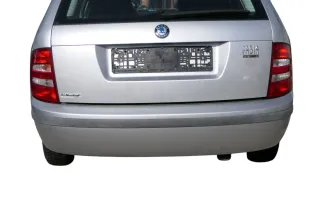 Skoda Fabia 6Y Kombi Stufenhec Stoßstange hinten Heckstoßstange grau silber LF7T - Bild 1